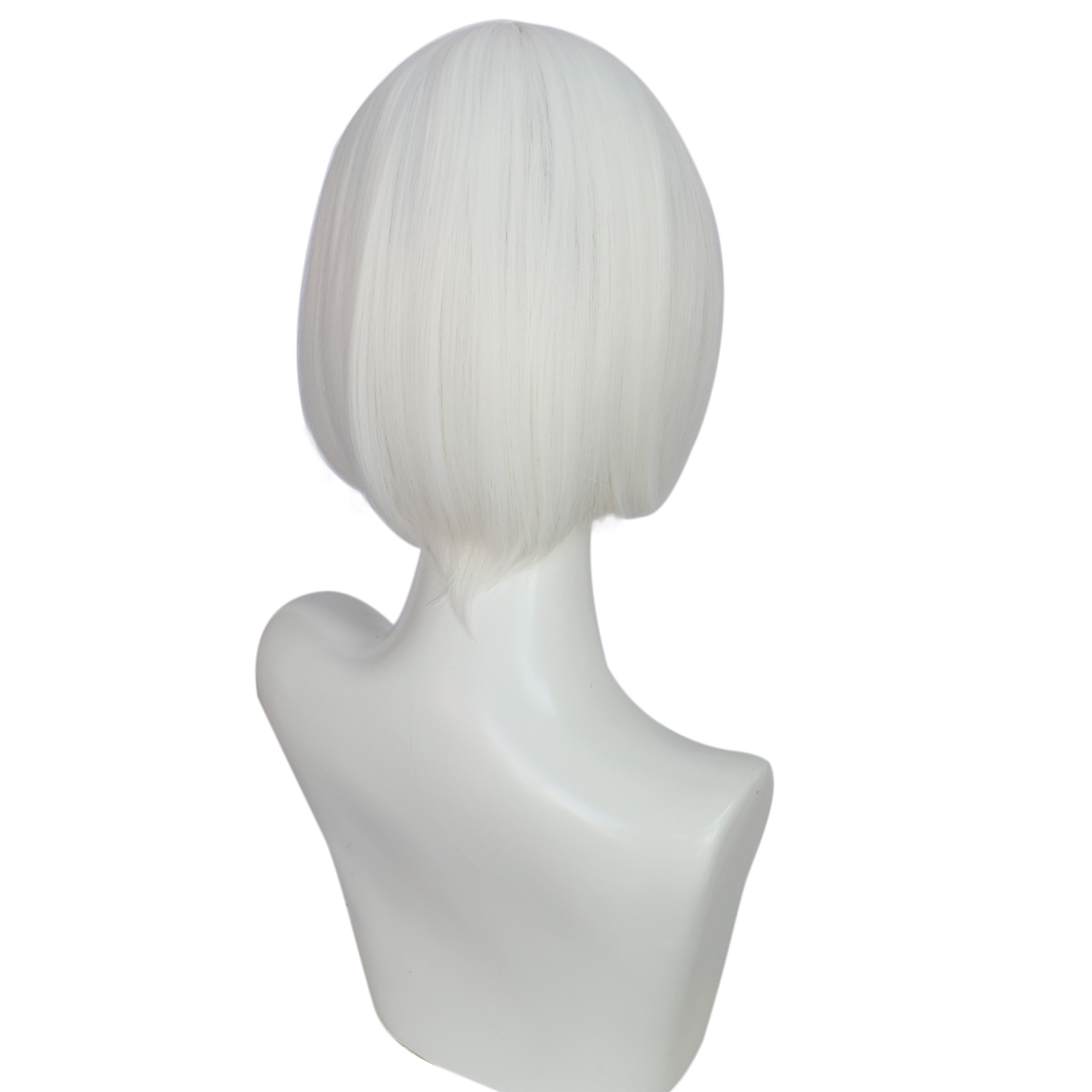 Wig Cosplay Anime Putih Lurus  - Wig Fiber Net ulasan dan harga