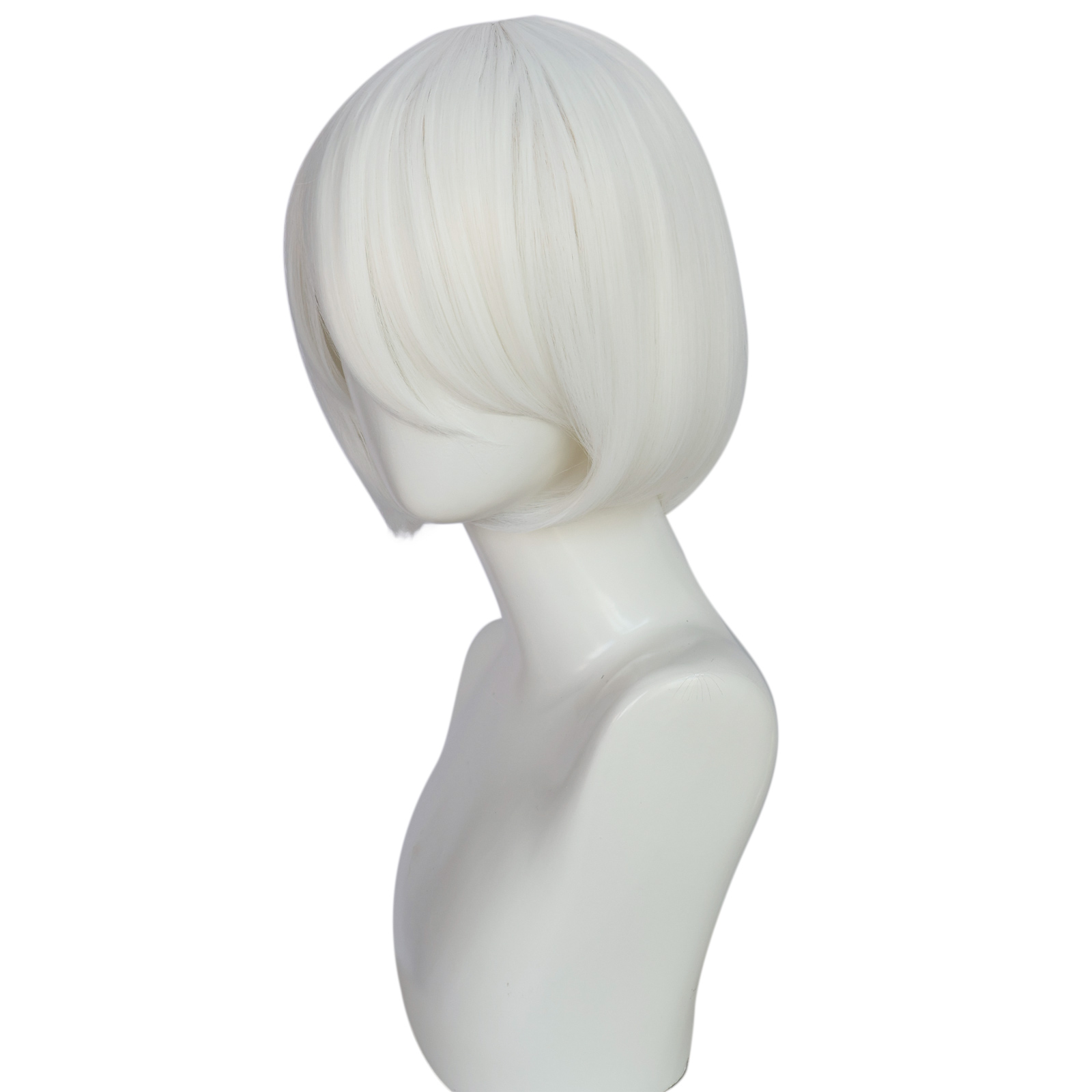 Wig Cosplay Anime Putih Lurus  - Wig Fiber Net ulasan dan harga