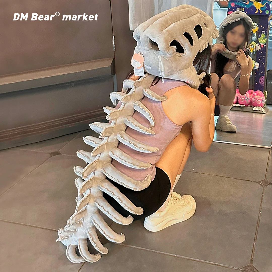 Topi Boneka Kerangka Dinosauru - Cosplay Plushie Prop ulasan dan harga