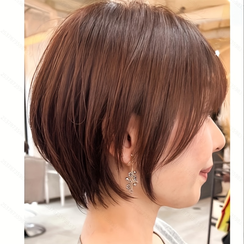 Wig Bob Pendek Berlapis Sintet - Wig Fiber Net ulasan dan harga